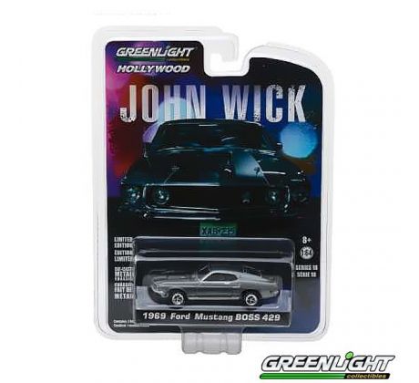 1/64 1969 Ford Mustang BOSS 429, John Wick 2014 (GREENLIGHT)