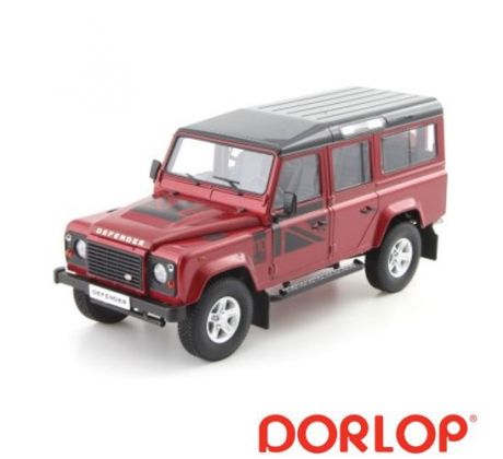 1/18 Land Rover Defender 110, červená metalíza