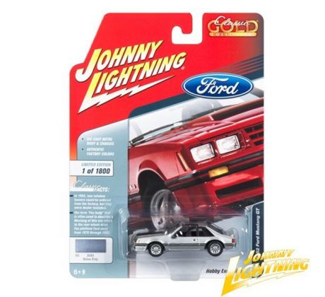 1/64 1982 Ford Mustang (Silver Poly/Flat Black Hood Stripe)