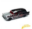 1/64 1957 Chevrolet Ambulance, (Black Flames/Gloss Black/red Flames)