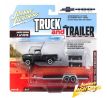 1/64 1950 Chevrolet Truck (Flat Black) Open Trailer